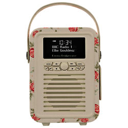 VQ Retro Mini DAB/FM Bluetooth Digital Radio, Emma Bridgewater Patterns Rose & Bee